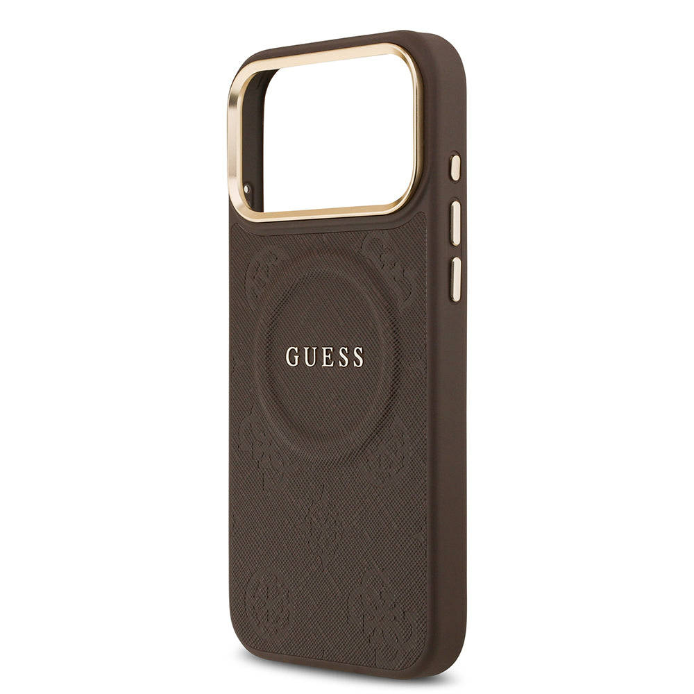 Guess iPhone 17 Pro Max Orjinal Lisanslı M-safe Şarj Özellikli Sıcak Baskılı Yazı Logolu PU Deri Peony Kılıf Guess iPhone 17 Pro Max Orjinal Lisanslı M-safe Şarj Özellikli Sıcak Baskılı Yazı Logolu PU Deri Peony Kılıf
